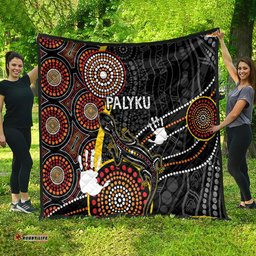 palyku australia lizard aboriginal art quilt