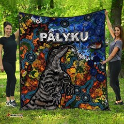 aboriginal lizard premium quilt palyku