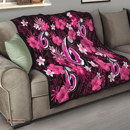 australian sixers cricket quilt baeuty pacific hibiscus and polynesian pattern