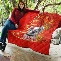 personalised australia koala christmas quilt aboriginal art with golden wattle