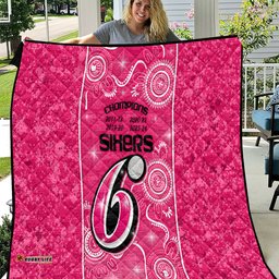 custom sydney sixers cricket quilt the fourth time champions aboriginal