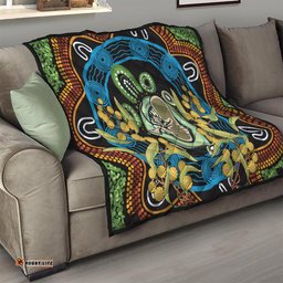 baby in the womb quilt aboriginal art style
