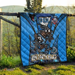 new south wales rugby league team quilt new south wales blues mascot with aboriginal art state of origin quilt