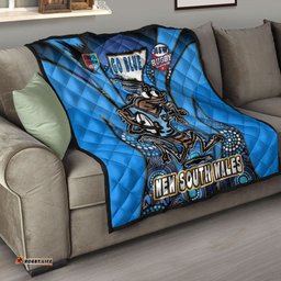 new south wales rugby league team quilt new south wales blues mascot with aboriginal art state of origin quilt
