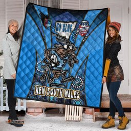 new south wales rugby league team quilt new south wales blues mascot with aboriginal art state of origin quilt