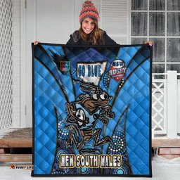 new south wales rugby league team quilt new south wales blues mascot with aboriginal art state of origin quilt