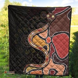 premium quilts aboriginal snake with dot painting