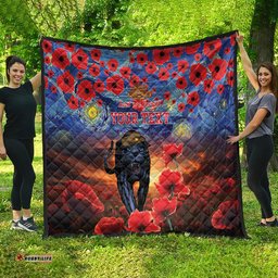 personalised panthers rugby anzac quilt starry night and field of poppies