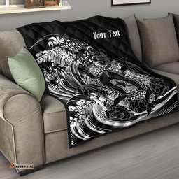 customaboriginal premium quilt torres strait islands in wave black