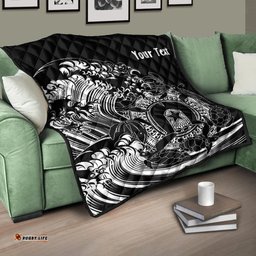 customaboriginal premium quilt torres strait islands in wave black