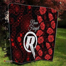 renegades cricket never forget custom quilt anzac day with poppy aboriginal