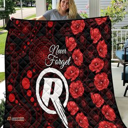 renegades cricket never forget custom quilt anzac day with poppy aboriginal