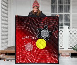 custom aboriginal premium quilt indigenous circle dot painting style