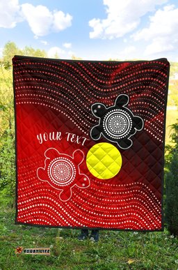 custom aboriginal premium quilt indigenous circle dot painting style