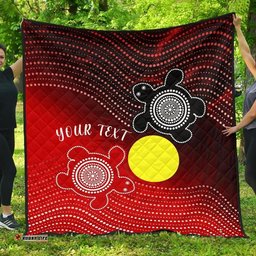 custom aboriginal premium quilt indigenous circle dot painting style