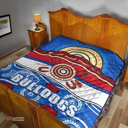 western bulldogs aboriginal football premium quilt simple style