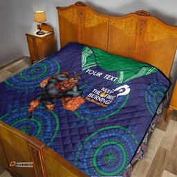 custom nrl warriors naidoc week quilt keep the fire burning indigenous art