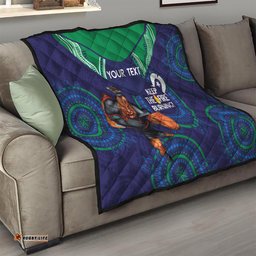 custom nrl warriors naidoc week quilt keep the fire burning indigenous art