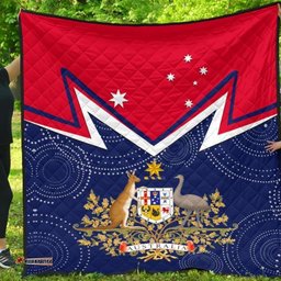 premium quilt australian coat of arms flag color