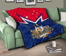 premium quilt australian coat of arms flag color