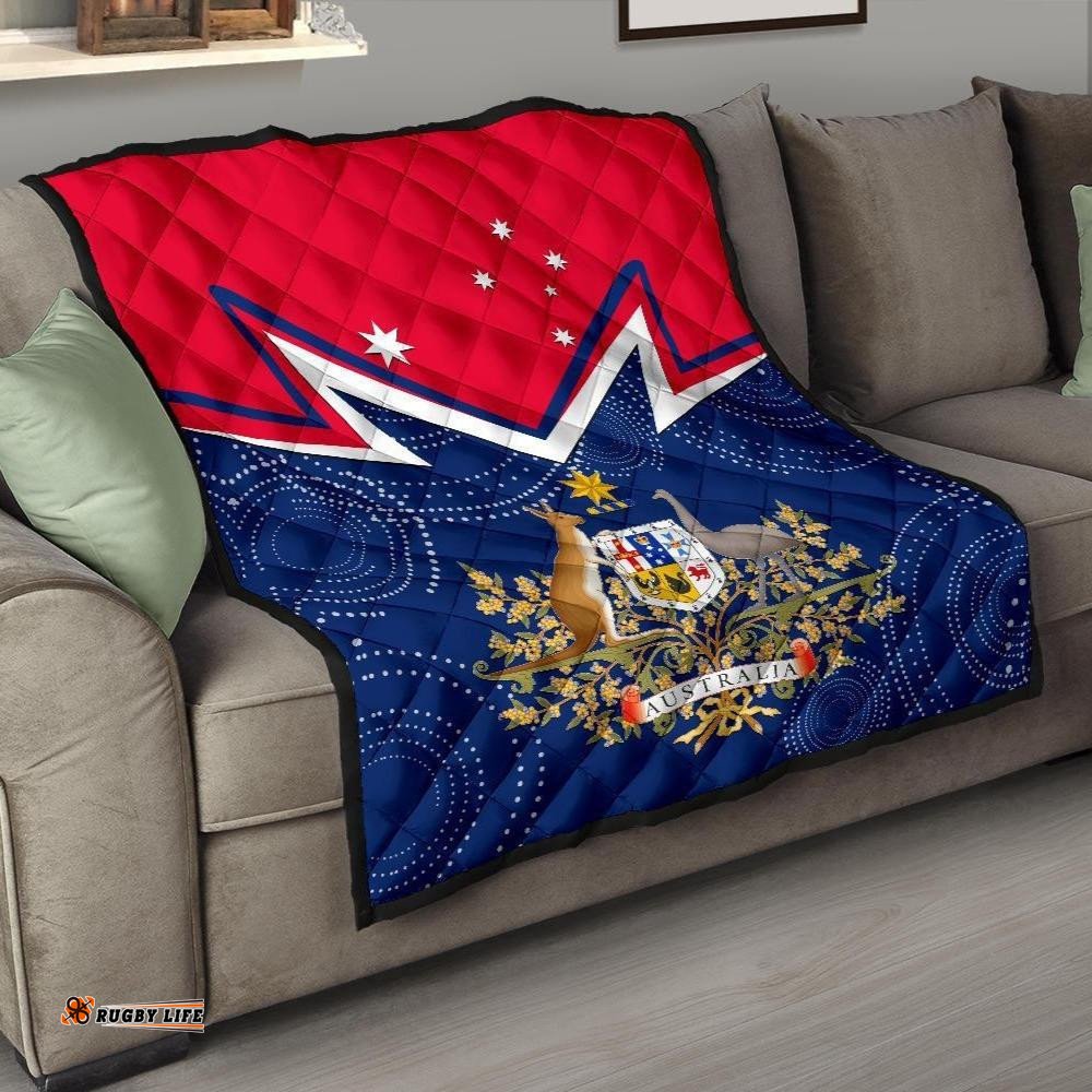premium quilt australian coat of arms flag color