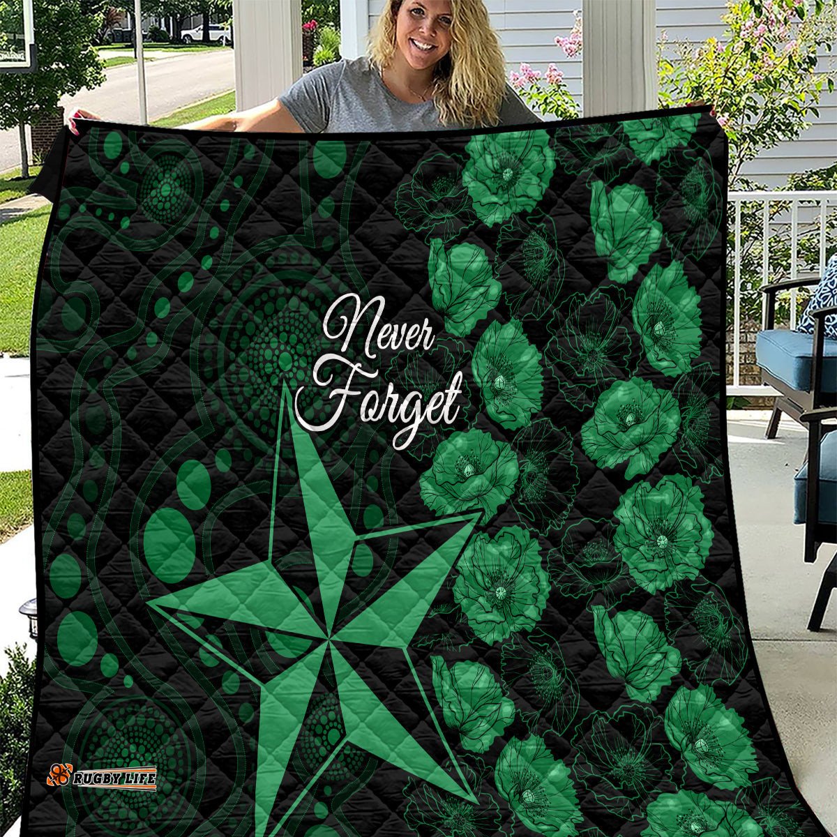 stars cricket never forget custom quilt anzac day with poppy aboriginal