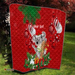 personalised koala lover quilt australia koalaty merry christmas aboriginal