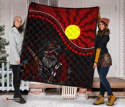 aboriginal premium quilt indigenous people and sun