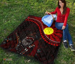 aboriginal premium quilt indigenous people and sun
