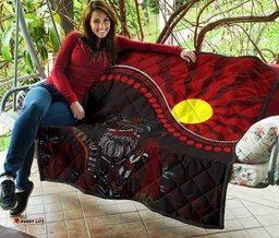aboriginal premium quilt indigenous people and sun