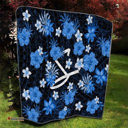 australian strikers cricket quilt baeuty pacific hibiscus and polynesian pattern