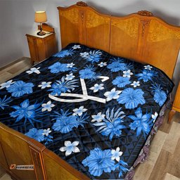 australian strikers cricket quilt baeuty pacific hibiscus and polynesian pattern