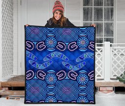 aboriginal premium quilt boomerangs and dot painting art ver02