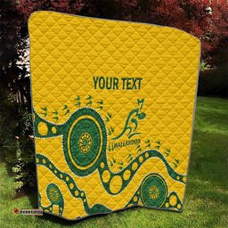 custom australia rugby quilt go wallaroos 2024 pacific aboriginal art