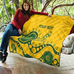 custom australia rugby quilt go wallaroos 2024 pacific aboriginal art