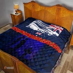 new zealand and australia anzac day quilt lest we forget red poppy flowers and soldier