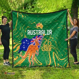 proud to be australia day quilt kangaroo with national color