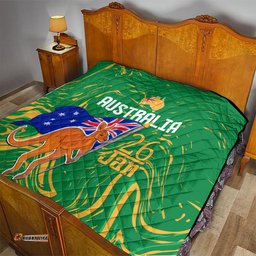 proud to be australia day quilt kangaroo with national color