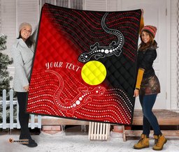 customaboriginal premium quilt two indigenous lizard 09