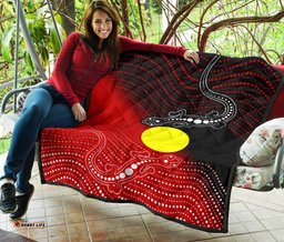 aboriginal premium quilt two indigenous lizard