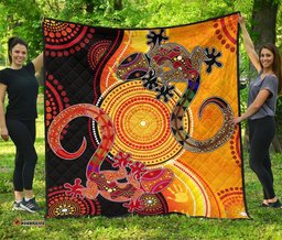 aboriginal premium quilt couple aboriginal lizards