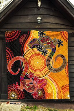 aboriginal premium quilt couple aboriginal lizards
