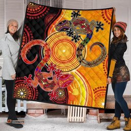 aboriginal premium quilt couple aboriginal lizards