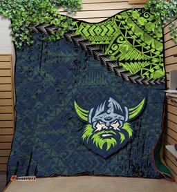 canberra raiders premium quilt grunge polynesian tattoo nrl