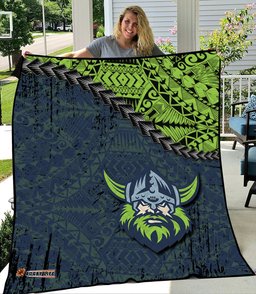 canberra raiders premium quilt grunge polynesian tattoo nrl