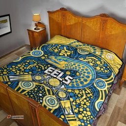 parramatta eels rugby premium quilt boomerang indigenous dots