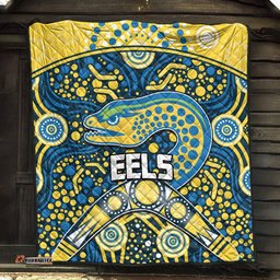 parramatta eels rugby premium quilt boomerang indigenous dots