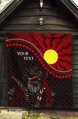 custom aboriginal premium quilt indigenous people and sun