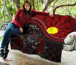 custom aboriginal premium quilt indigenous people and sun