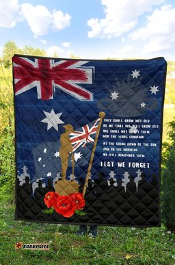 anzac premium quilt always remember australian anzac day